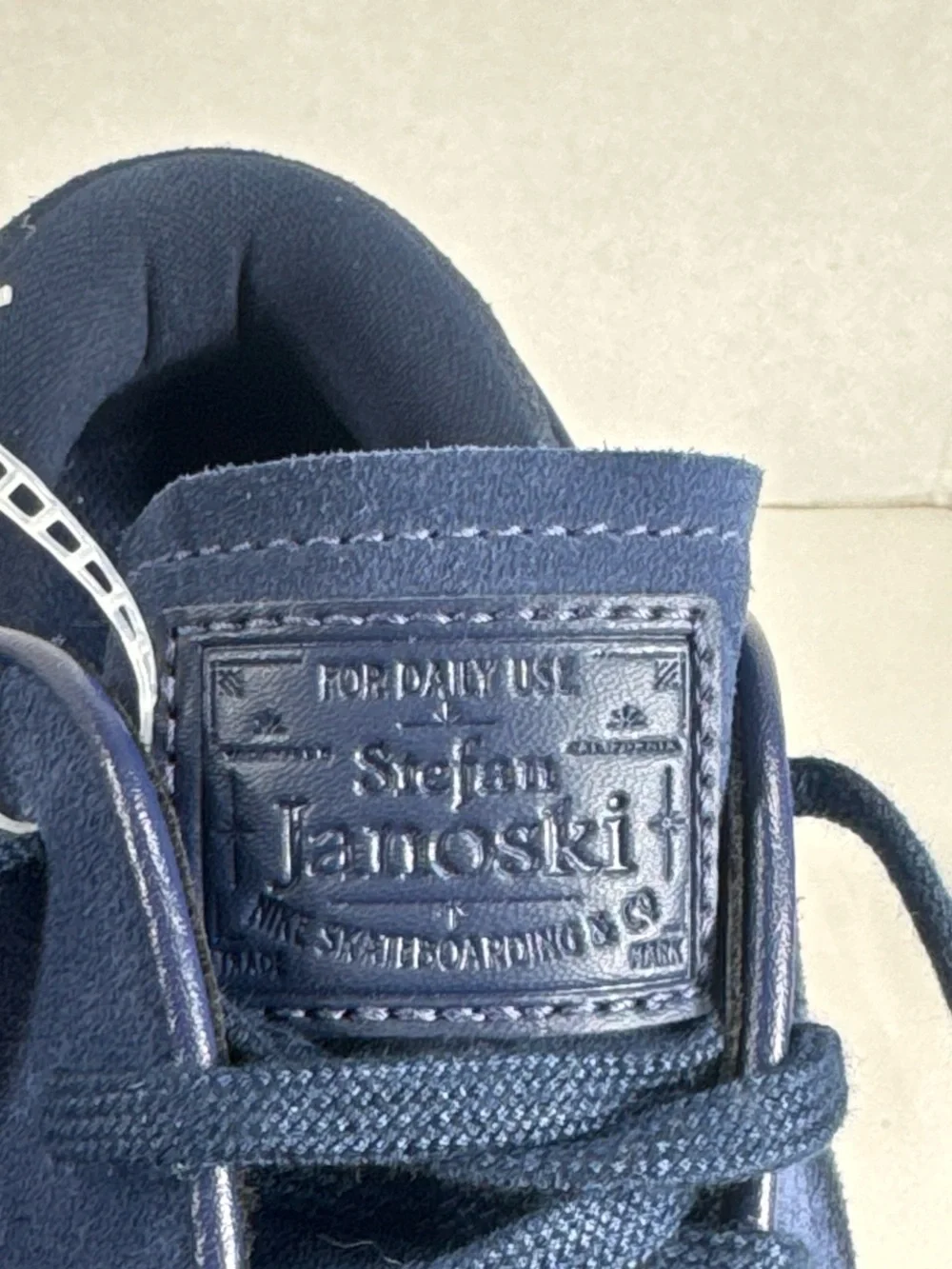 Nike Men’s Navy Suede Low-Top Sneakers
